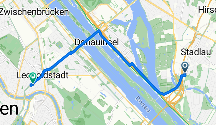 Route to Praterstraße 42–48, Vienna