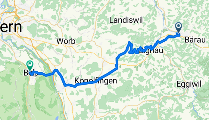 Burgdorfstrasse 21, Langnau im Emmental nach Gürbeweg 20, Belp