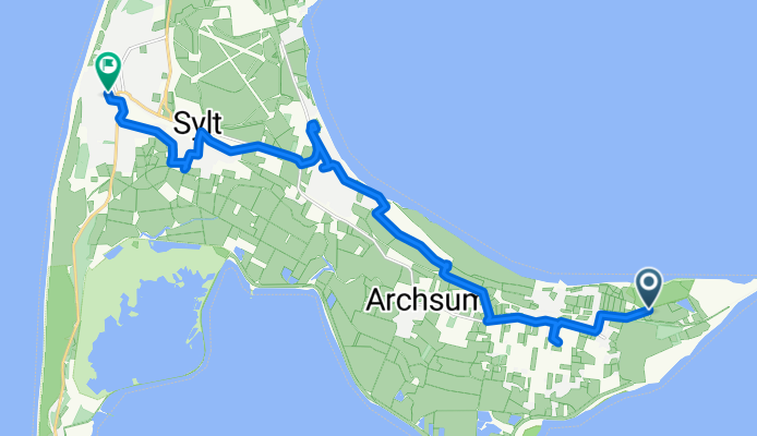 Nösistig 13, Sylt nach Friedrichstraße 1, Sylt