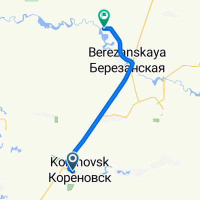 маршрут с улица Циолковского, Кореновск