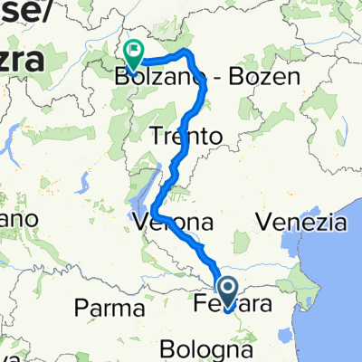 Da Via Bologna 728–732, Ferrara a Località Solda 131, Solda