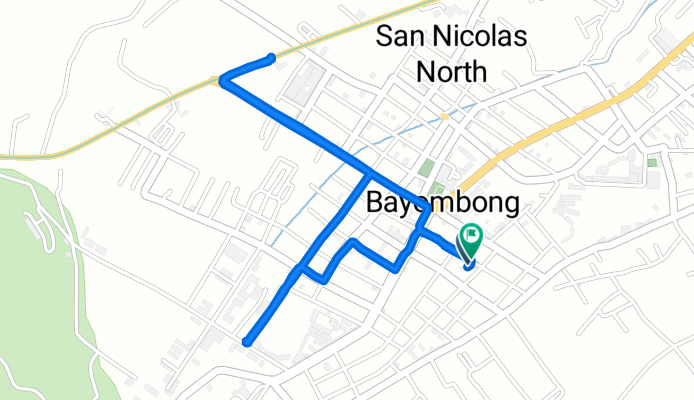 Jose Abad Santos Street 29, Bayombong to Jose Abad Santos Street 29, Bayombong