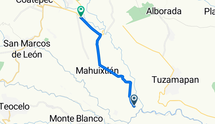 Ruta a Carretera Las Trancas-Coatepec, Coatepec