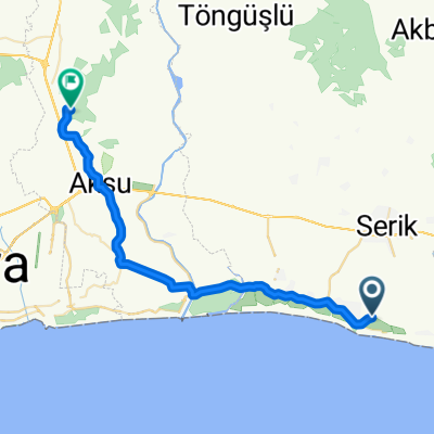 От Serik до Kurşunlu Belediyesi Yolu