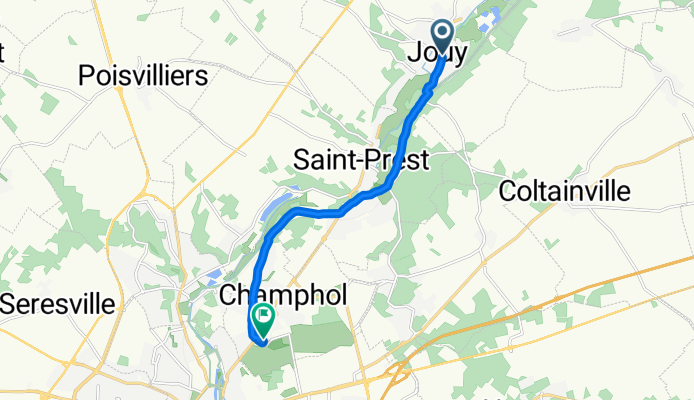 De 1 Rue de la Chapelle, Jouy à 2 Rue de la Mare Cochin, Champhol