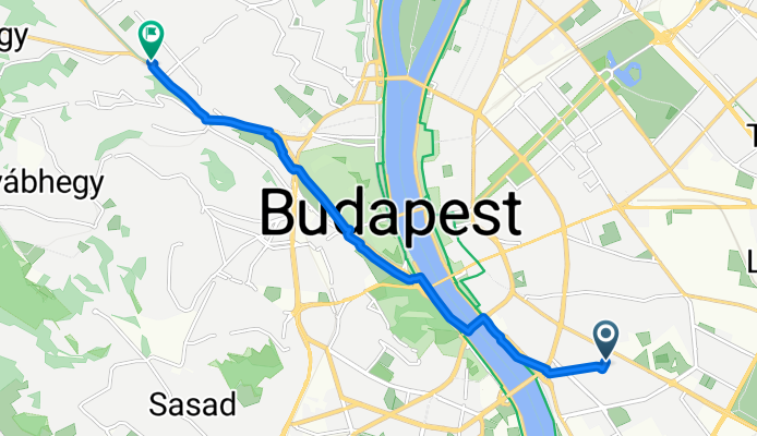 Tűzoltó utca 37., Budapest IX. kerület to Szilágyi Erzsébet fasor, Budapest