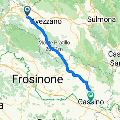 Da Via Campo Sportivo 2–10, Tagliacozzo a Via Enrico De Nicola 77, Cassino