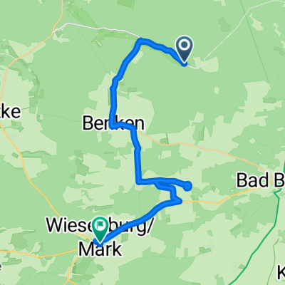 Route nach Schloßstraße 1D, Wiesenburg/Mark