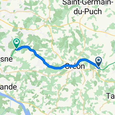 De Rue du Gestas, La Sauve à Chemin de Pierroche, Cénac