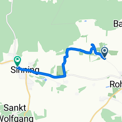 Route nach Im Oberdorf 16, Oberhausen
