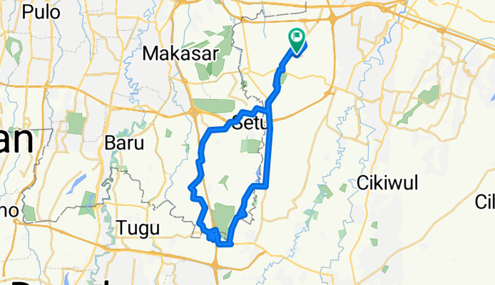 Jalan Kampung Jati Kramat 35, Kecamatan Jatiasih to Jalan Kampung Jati Kramat 35, Kecamatan Jatiasih