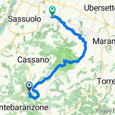Da Via Nuova 6000, Montebaranzone a Circondariale San Francesco 131, Fiorano Modenese