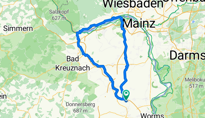 Nibelungenstraße 13, Gundersheim nach Auf der Au 1A, Gundersheim