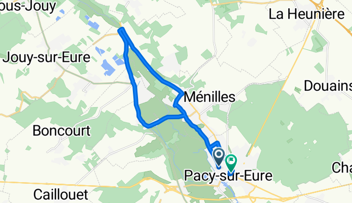 De Rue Aristide Briand 83, Pacy-sur-Eure à Rue de Lyre 25, Pacy-sur-Eure