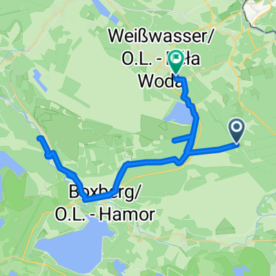 Unnamed Road, Hamor nach Heinrich-Heine-Straße 73- 75, Weißwasser/Oberlausitz