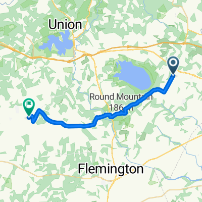 155 Main St, Whitehouse Station to 1 Jeremiah Ln, Pittstown