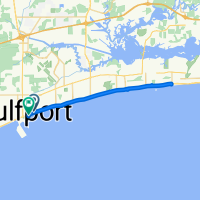 US-90 E, Gulfport to 1301 20th Ave, Gulfport