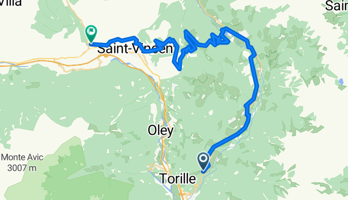 Da SR45, Challand-Saint-Victor a Frazione Conoz 34, Châtillon