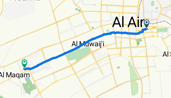 Route from 5th Street, Al Ain