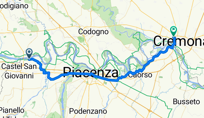 De Via del Colombarone, Castel San Giovanni à Via Sesto 40, Cremona