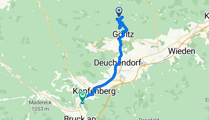 Göritz 9a, Kapfenberg nach Gustav-Kramer-Straße 11, Kapfenberg