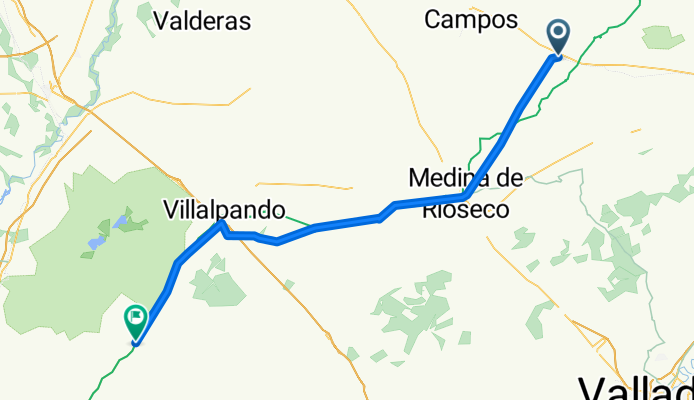 Paseo Ría 19, Villarramiel to Calle Zamora 4, Castronuevo de los Arcos