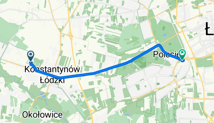 Polna 16, Konstantynów Łódzki do Krzemieniecka 2, Łódź
