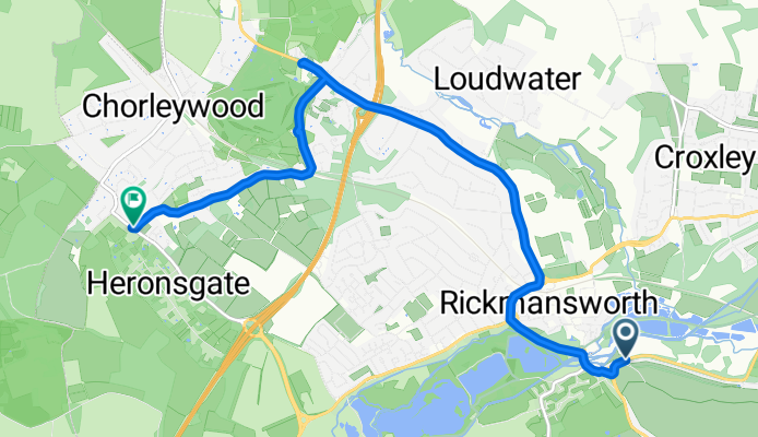 Moor Lane, Rickmansworth to 3, Beechwood Cottages, Heronsgate Road, Rickmansworth