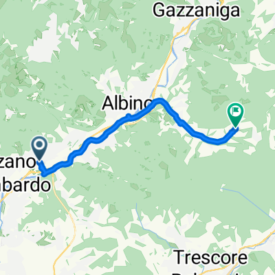 Da Via Acqua dei Buoi 6, Nembro a Via Ponte Luio 37, Albino