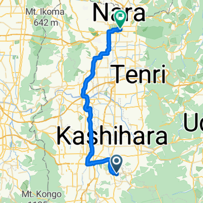 ５９１−１, 橿原市 to 奈良市