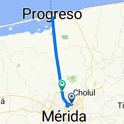 De Calle 14 128, Mérida a Avenida Ricardo 'El Vate' López Méndez, Mérida