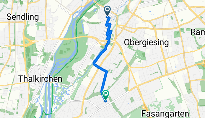Untere Weidenstraße 25, Munich to Säbener Straße 162, Munich