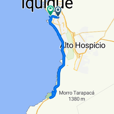De Avenida Diego Portales 2085, Iquique a Avenida Arturo Prat Chacón 1062, Iquique