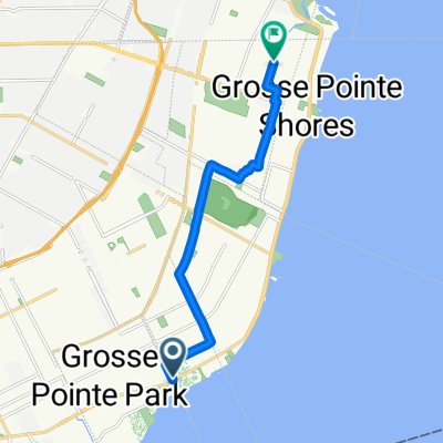 1001–1003 Cadieux Rd, Grosse Pointe Park to 21201–21309 Wedgewood Dr, Grosse Pointe Woods