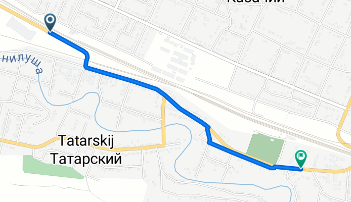 От Московская улица 36, Красный Сулин до Вокзальная улица 78, Красный Сулин