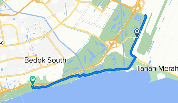 Route from Changi Airport Connector, Changi