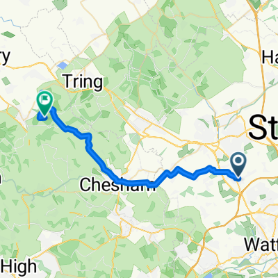 Route from 27 Blackwell Road, Kings Langley