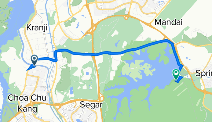 Route from Pang Sua Park Connector, Choa Chu Kang