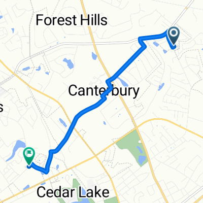 107 St Barts Ct, Greenwood to 501–505 Beaudrot Rd, Greenwood