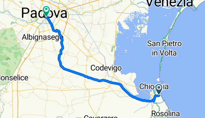 Da Via M. Polo 213, Chioggia a Piazza del Santo 11, Padova
