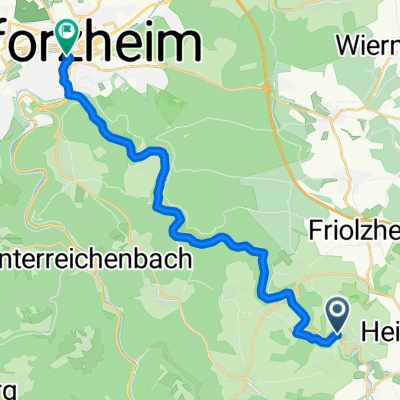 Lehninger Straße 6, Tiefenbronn nach Bleichstraße 3A, Pforzheim