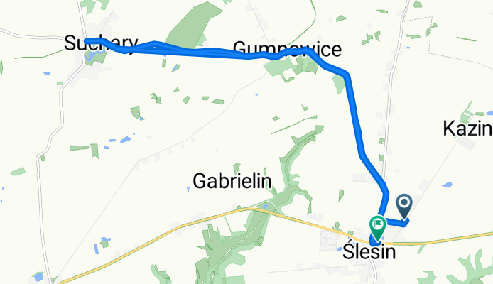 Kazińska 7, Ślesin do Nakielska 23, Ślesin
