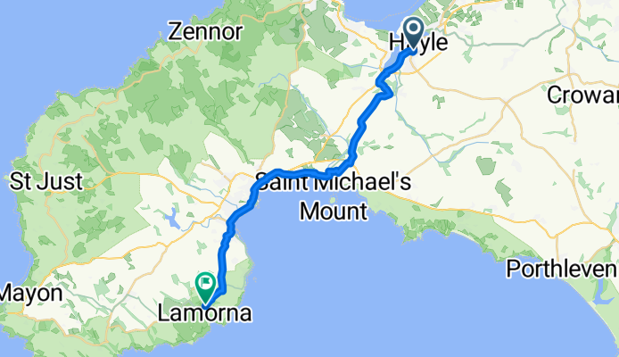 Route from 3 Chapel Ter, Hayle