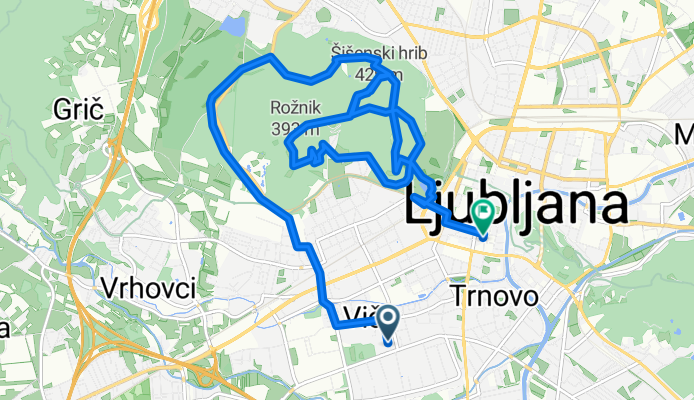 Krimska ulica 16 to Gregorčičeva ulica 3