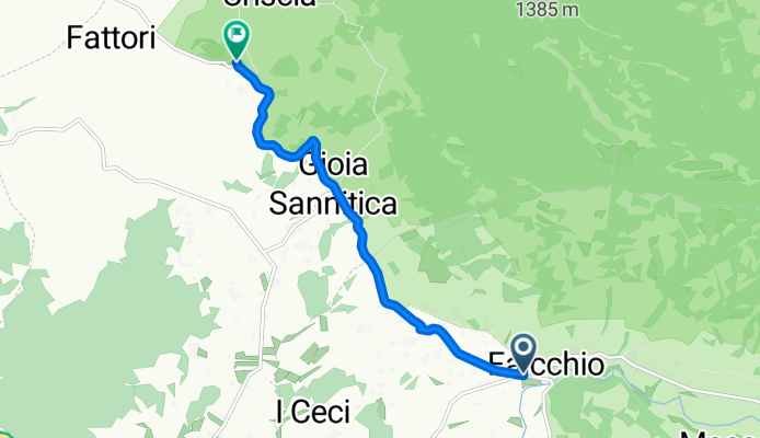 Da SP34 40, Faicchio a Strada Provinciale 290, Auduni