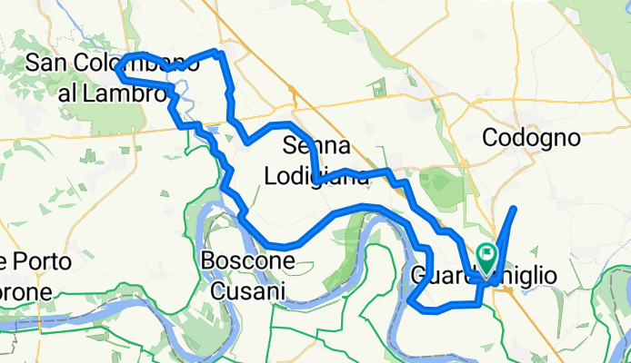 Da Via Cavour 22, Guardamiglio a Via Manzoni 48, Guardamiglio