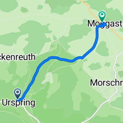 Anstieg Urspring-Moggast