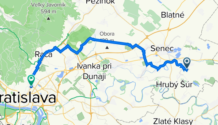 Kralova - Turen - Biel - Grob - C. Voda - Vajnory - Raca - Kukucka