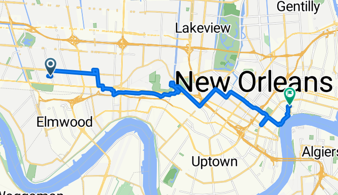 Bellingham Place 5904, Metairie to Elysian Fields Ave. at Dauphine St., New Orleans
