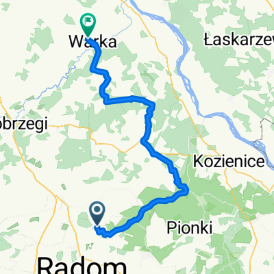 Lesiów - Warka - szlak pieszy